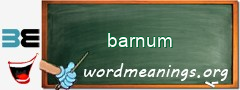 WordMeaning blackboard for barnum